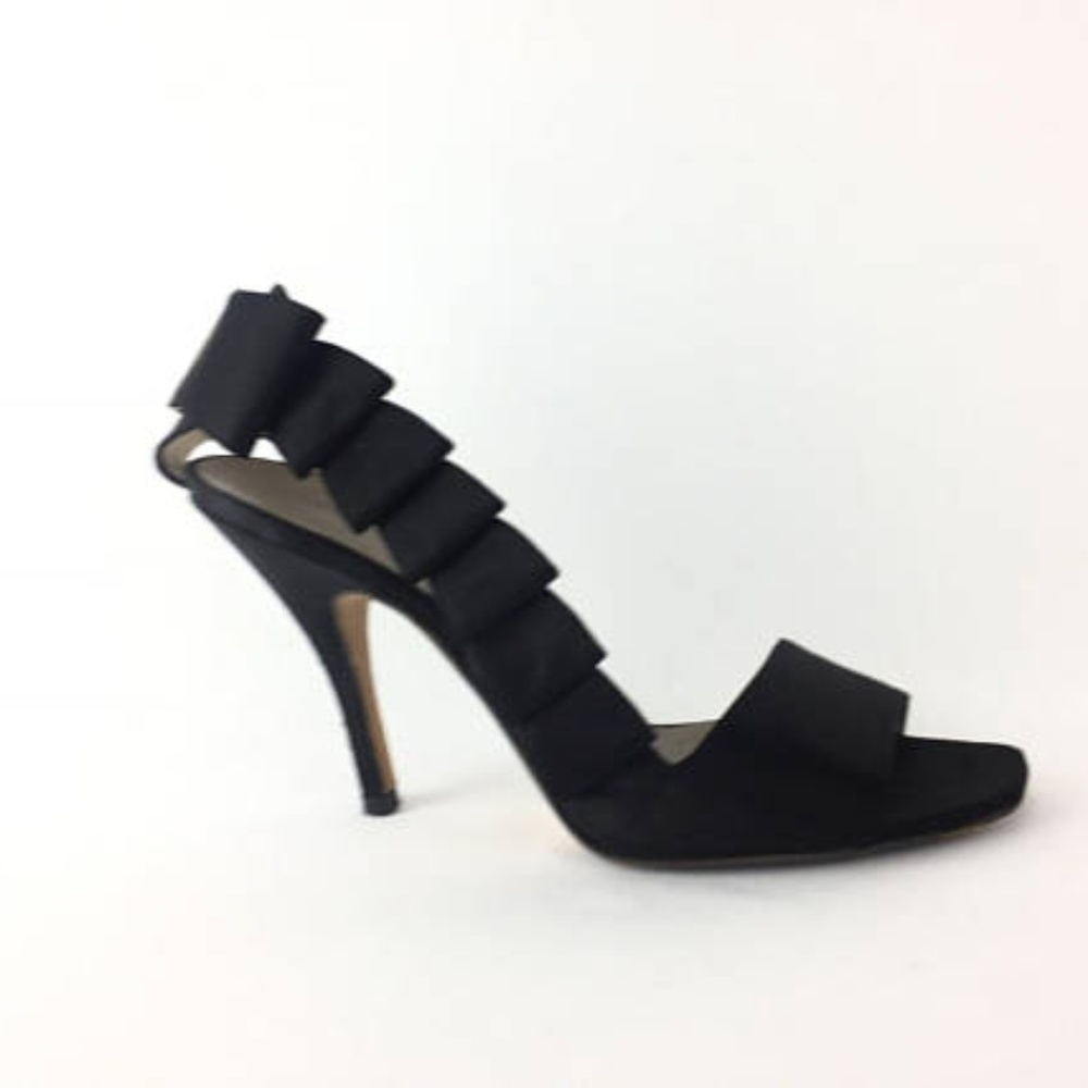 SOLD // Ferragamo Sling Back Black Heels